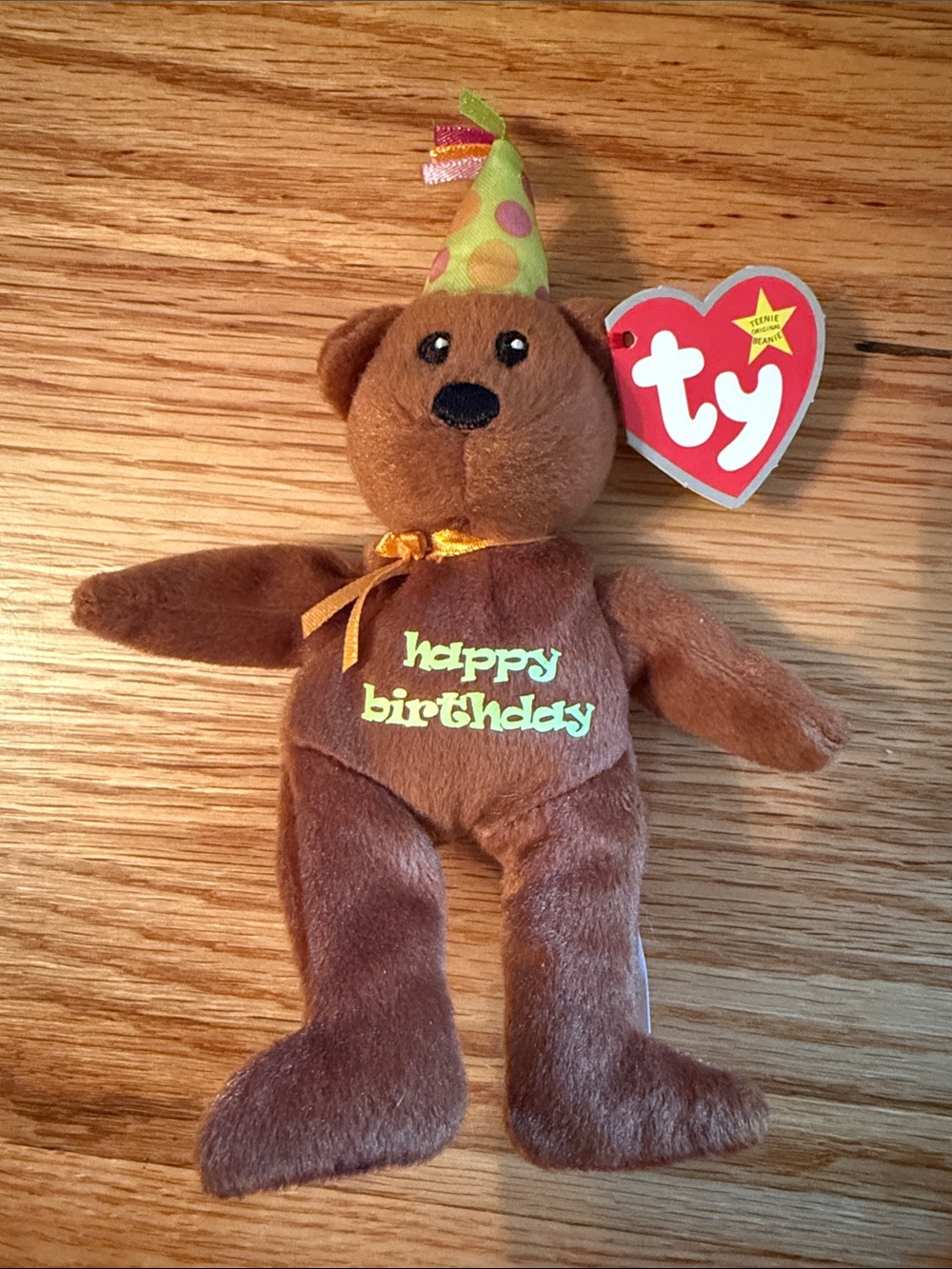 Ty McDonalds Happy Meal Brown 'Happy Birthday' Bear